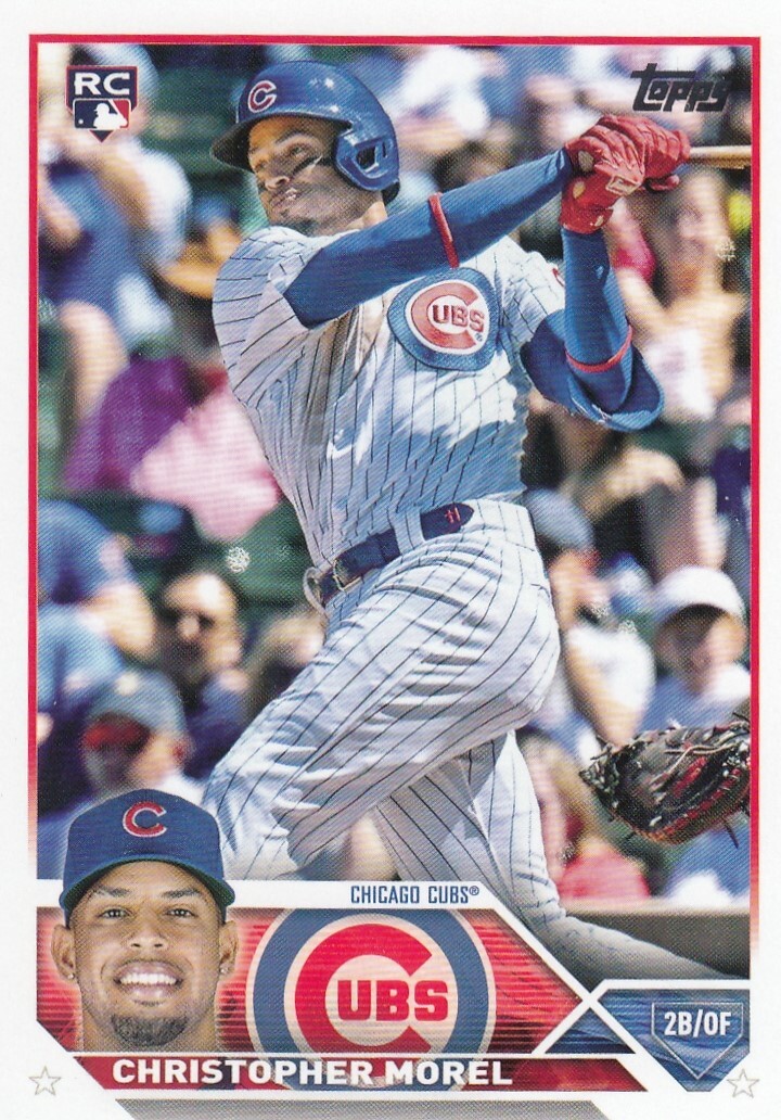 CHRISTOPHER MOREL TOPPS BASE ROOKIE CARD RC CHICAGO CUBS #308 2023 23