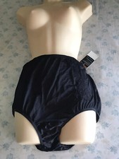 Vintage Granny Vanity Fair Panty Panties Black Size 7/L All Nylon