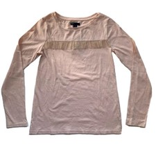 Gap Kids Girls Soft Peachy Blush Pink Shimmer Tulle Accent Top/Shirt Size XL 12