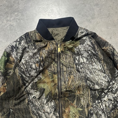 Browning Camo Hunting Puffer Bomber Jacket Reversible Green Men’s Large *Read - Picture 2 of 9