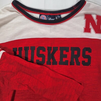 Nebraska Huskers Women's Large G-III 4her Red Long Sleeve Shirt