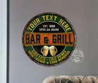 Personalized Bar And Grill Sign Home Bar Den Whisky Beer Dad Gift 100142002004