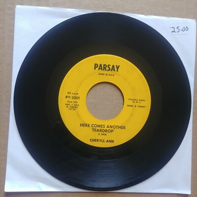 CHERYLL ANN Here Comes Another Teardrop 45 7'' POP Record Vinyl Records 1964