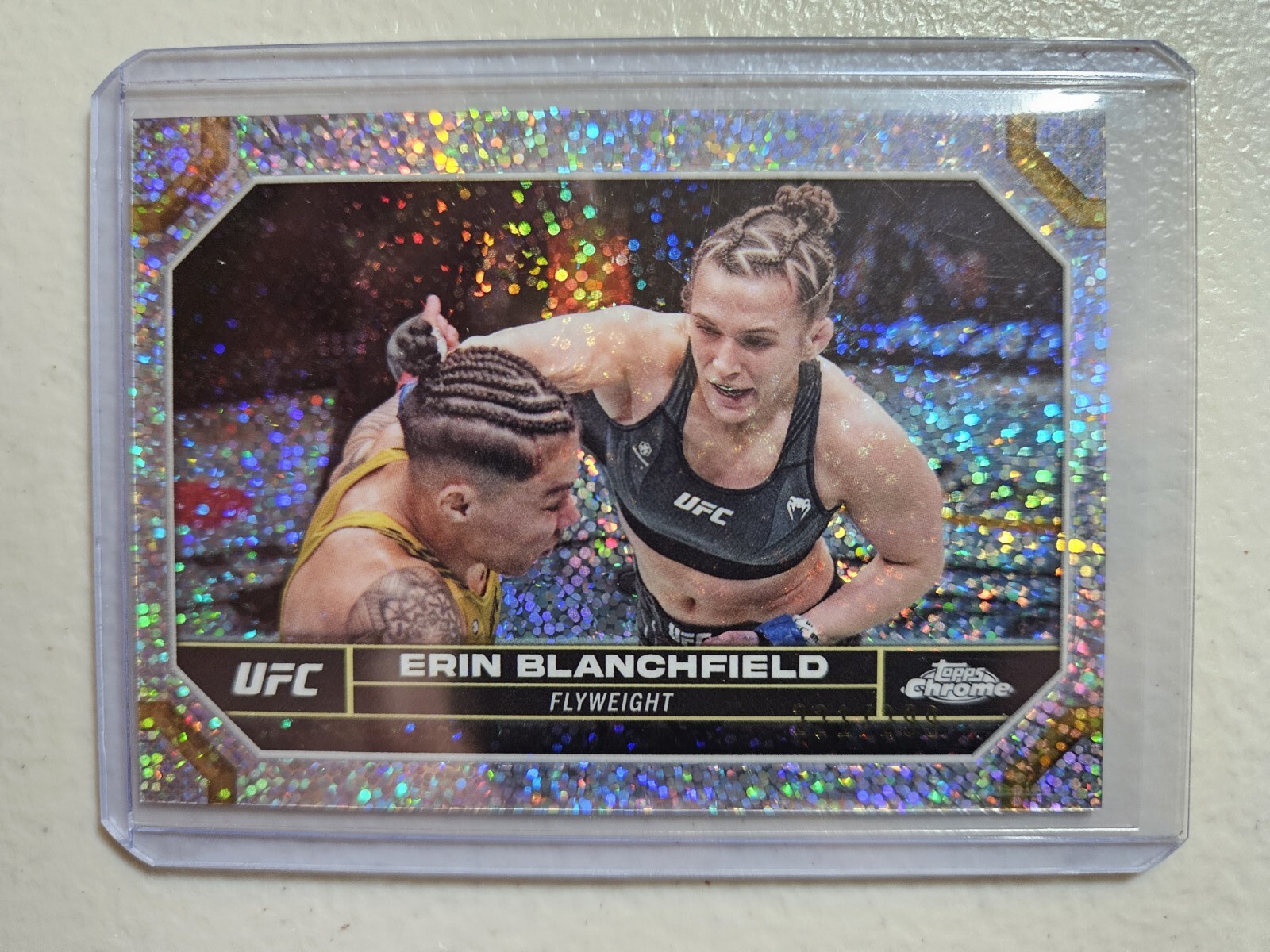 2024 Topps Chrome UFC Erin Blanchfield Speckle Refractor /299