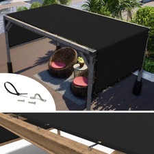 ColourTree Pergola Sun Shade Cover Universal Replacement Canopy,Black