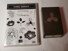 Stampin Up! FLORAL ESSENCE & Coordinating PERENNIAL FLOWER  PUNCH  Retired