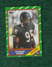 RICHARD DENT - NFL HOF - 1986 TOPPS BASE CARD # 19 - CHICAGO BEARS - SB XX MVP
