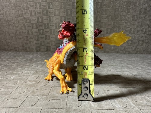Three Headed Fire Breathing Dragon Action Figure Mythical Fantasy 2010 Safari - Picture 12 of 13