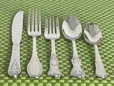 Wallace HOTEL LUXE Stainless NEW 18/10 Glossy Multi Motif Flatware CHOICE E43N
