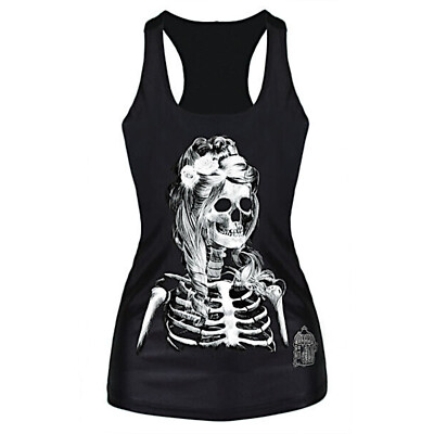 Women's Sleeveless Digital Print Stretch Tank Top 25328 Neu