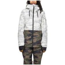 Brand New Womens 2024 686 Athena Insulated Jacket White Camo Colorblock Size S