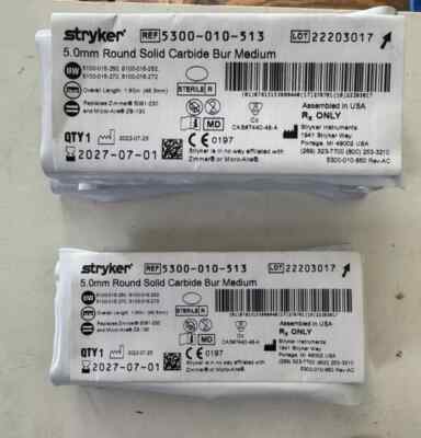 Stryker 5.00mm Round Solid Carbide Bur Medium