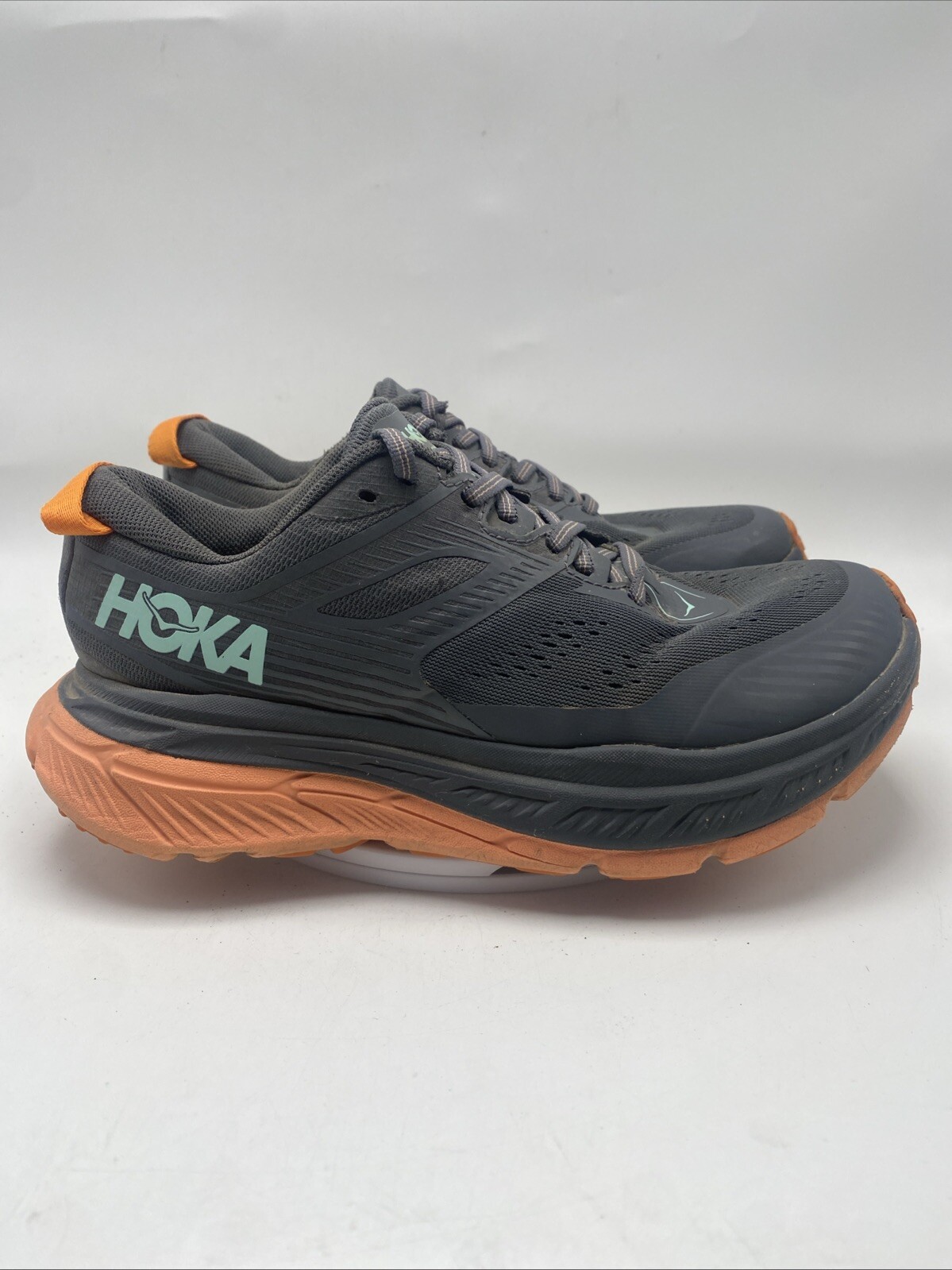 Hoka Stinson ATR 6 Womens Running Shoes Size 7 Gray Orange 3803