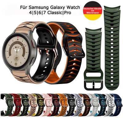 Uhrenarmband Silikon Samsung Galaxy Watch 4|5|6|7 Pro Classic 40 - 47 mm Watch