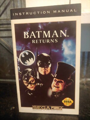 Vtg 1993 BATMAN RETURNS Sega CD Game System Instruction Manual Booklet **ONLY**