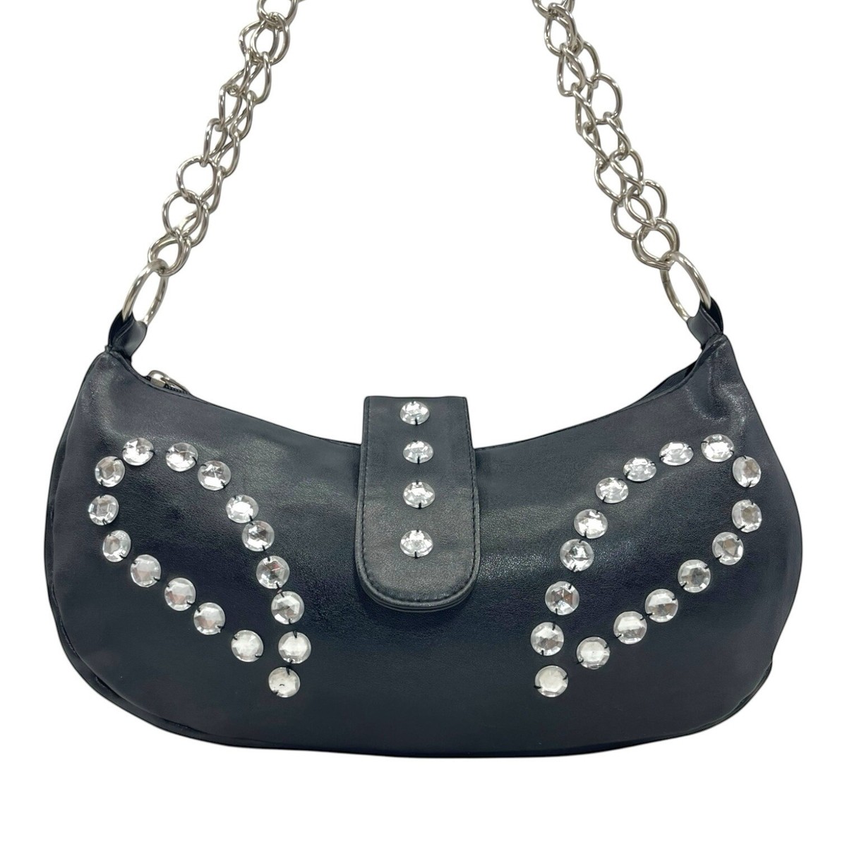 Vintage 90s GIANNA Embellished Faux Leather Satchel Bag Handbag