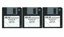 Akai S5000 / S6000 Set of Three Floppy Disks Scratch 2 V41050