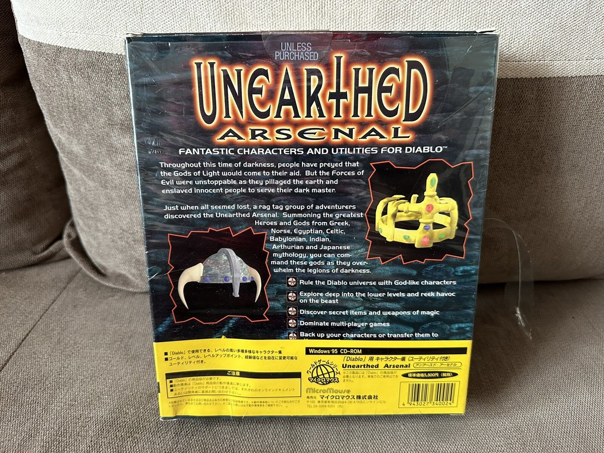 Unearthed Arsenal For Diablo - Japanese Big Box Edition PC SEALED