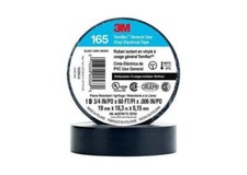 3M 1700 165 Temflex Insulated Vinyl Black Electrical Tape 3/4" x 60' FT