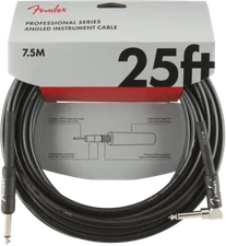 Fender Professional Guitar/Instrument Cable, Straight-Right Angle, 25' ft
