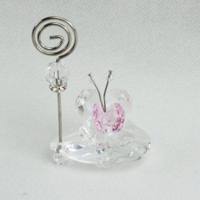 DLM - Portafoto Memo Clip In Cristallo Con Ancora Timone Mare Confettata Segnaposto 26978