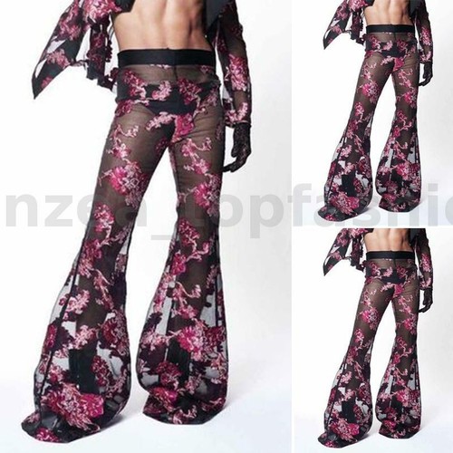 Flared Trousers Hippie Party Wide Leg 