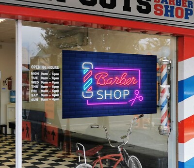 3D Man Hair Cut A1207 Barber Shop Window Stickers Vinyl Wallpaper Wall Murals Am