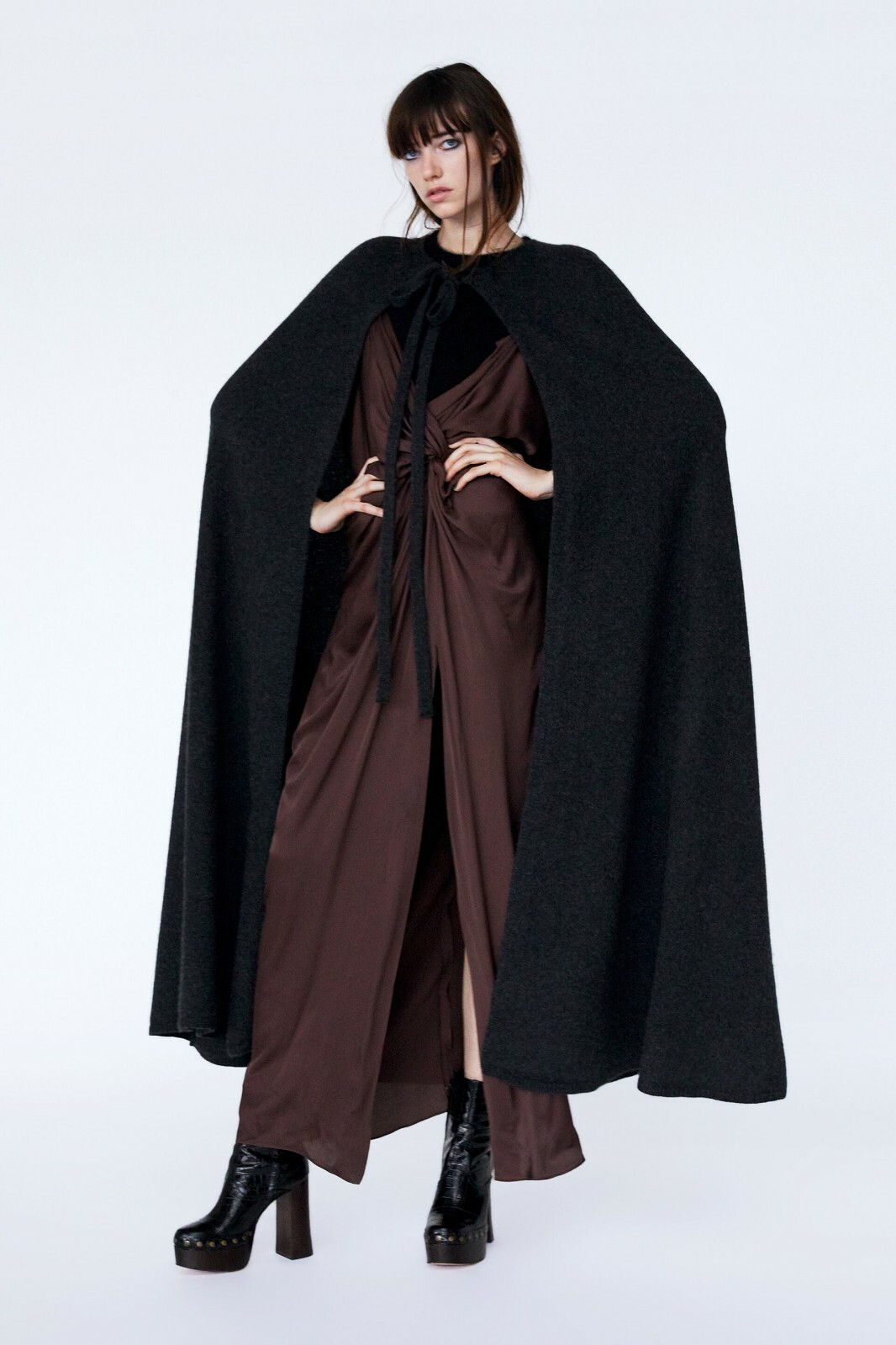 zara cashmere cape