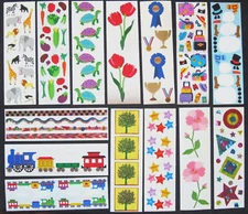 Mrs Grossman - 14 Full Sheet Vintage 2x6 inch Sticker Lot