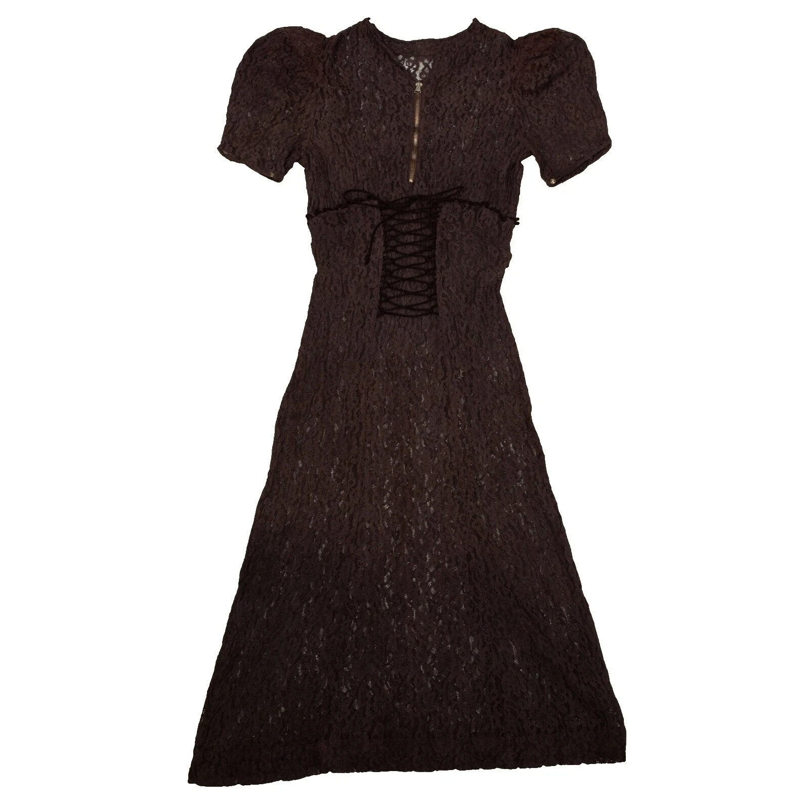 Brown Vintage Dresses 1930s Decade