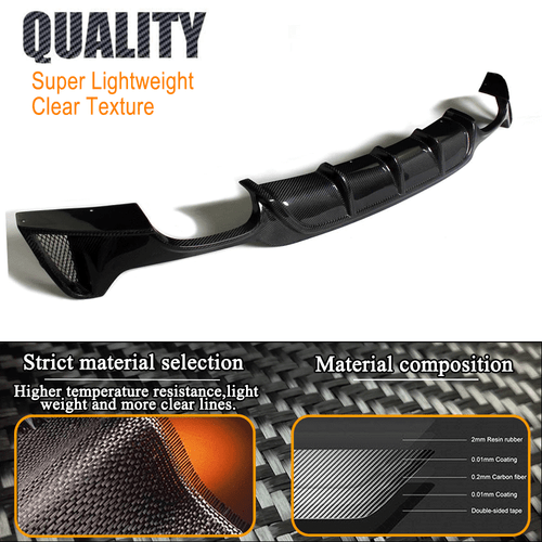 Carbon Heckdiffusor Diffusor hinten Stoßstangen für BMW 4er F32 F33 F36 M-Paket - Picture 9 of 12