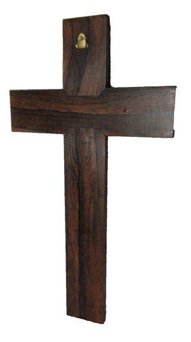 CRUCIFIX INRI Bois Jésus Christ couleur dorée N2 Religion - Photo 2 sur 10