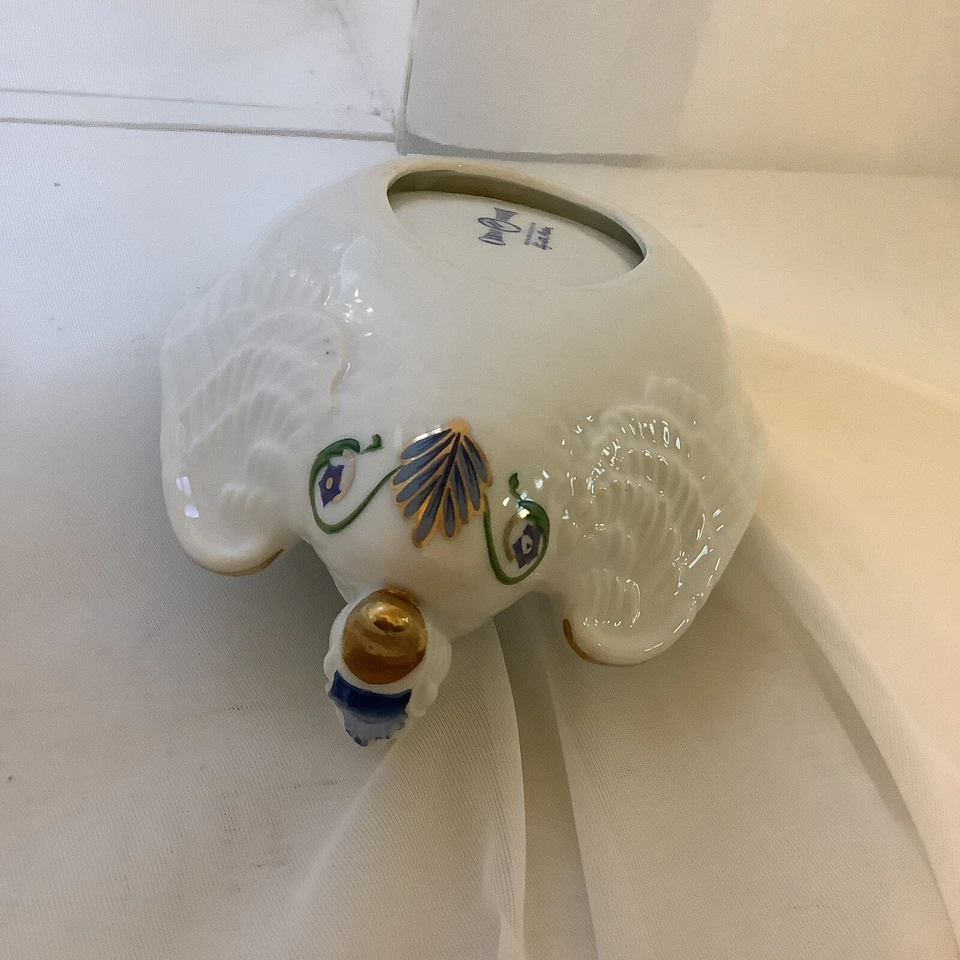 Bandeja de jabón vintage azul cisne blanco Orient Express para Elizabeth Arden hecha en Japón  Foto 3 de 4