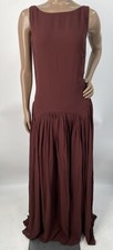 Reformation Womens Maxi Dress Mahogany Brown Size 6 Camella Georgette Viscose