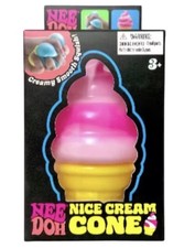 PINK NeeDoh NICE CREAM CONE Ice Cream Squishy Toy 2026 NEE DOH Stress Ball NEW