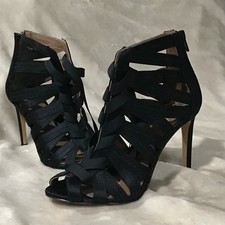 BCBGMaxAzria Black Strappy Heels