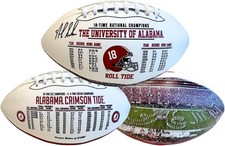 Nick Saban Autograph Alabama Crimson Legacy Football | Limited Edition of 2,025