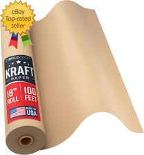 18" X 1200" Brown Kraft Packing Paper - USA Made - Versatile for Different