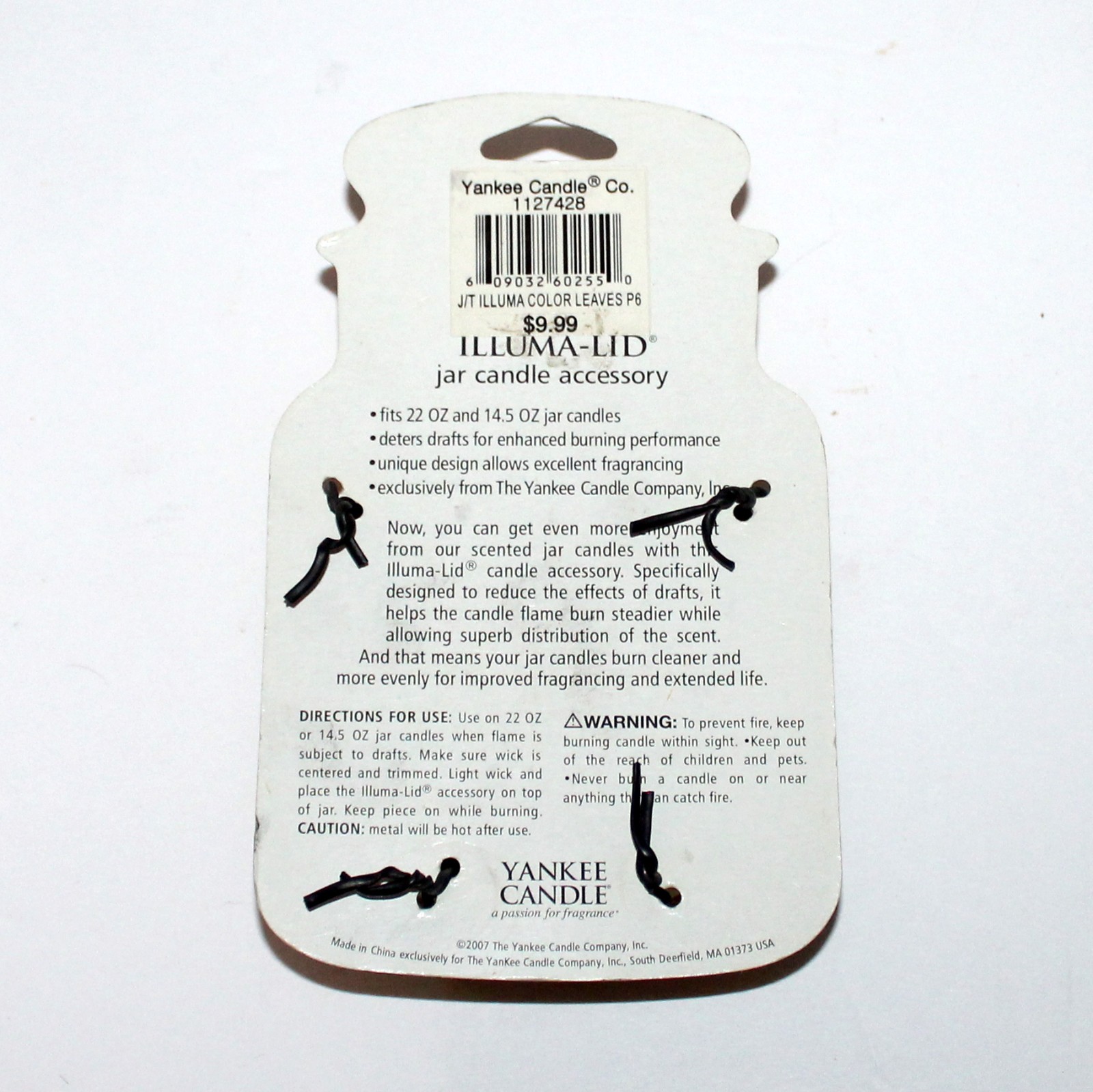 Yankee Candle Topper Illuma Lid Fall Color Leaves metal NEW autumn