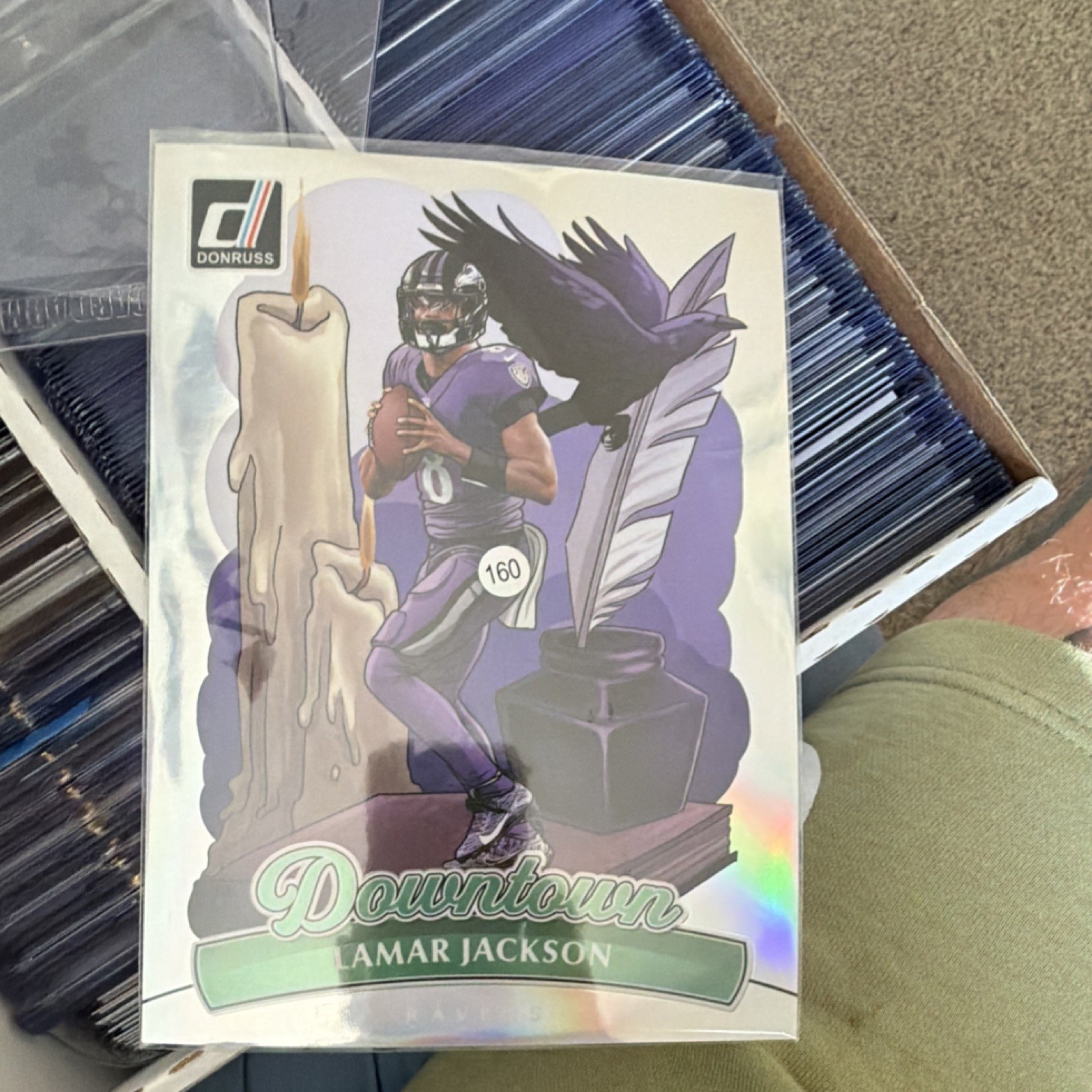 Panini 2024 Donruss Football Lamar Jackson #1 Downtown Insert Balt  Ravens jumbo