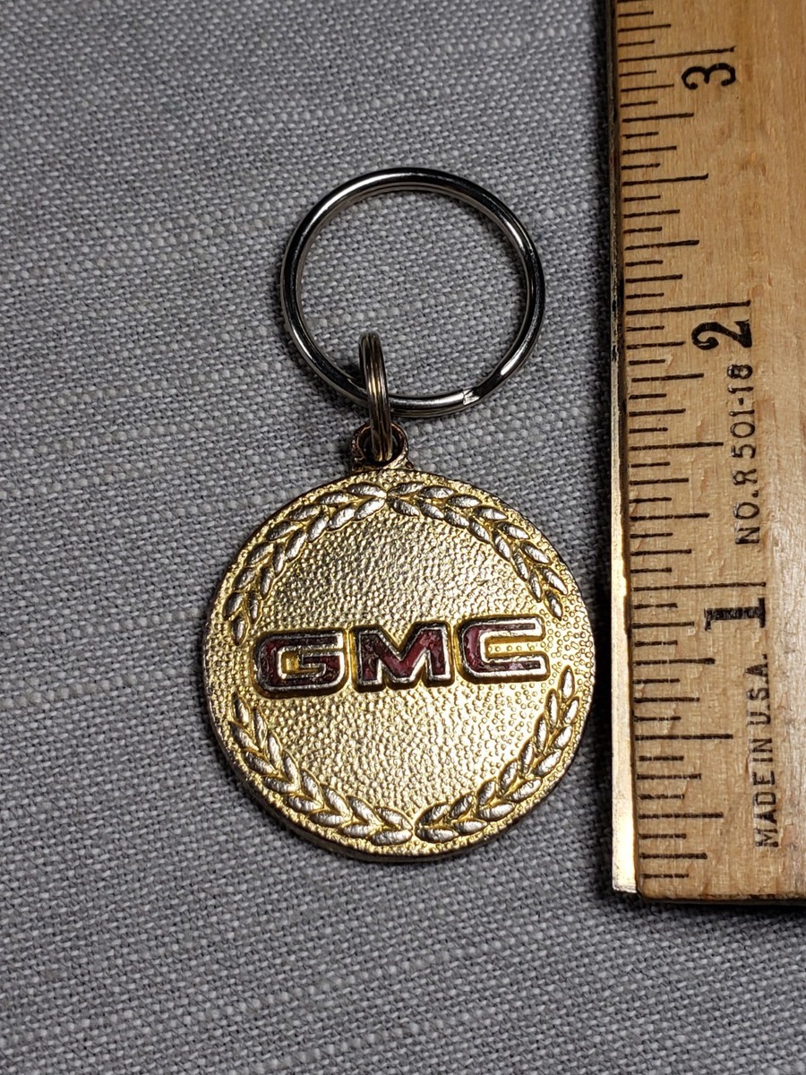 Vintage GMC Car Medal Keychain Logo Truck Car Engraved Delaware