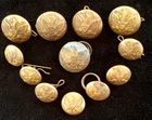 Antique Lot of 12 US Army Chicken Head Horstmann & Scovill Buttons Civl War ?