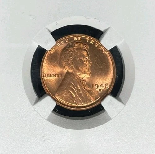 1948-D LINCOLN WHEAT CENT ~ NGC MS 65 RD ~BEAUTIFUL COIN~REF#98-266