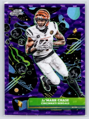 2025 Topps Chrome Cosmic #20 Ja'Marr Chase Purple Nebula Refractor #/150