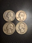 4-Coin Lot • Quarters Washington 1937,1959,1964 90% Silver • Ships Fast
