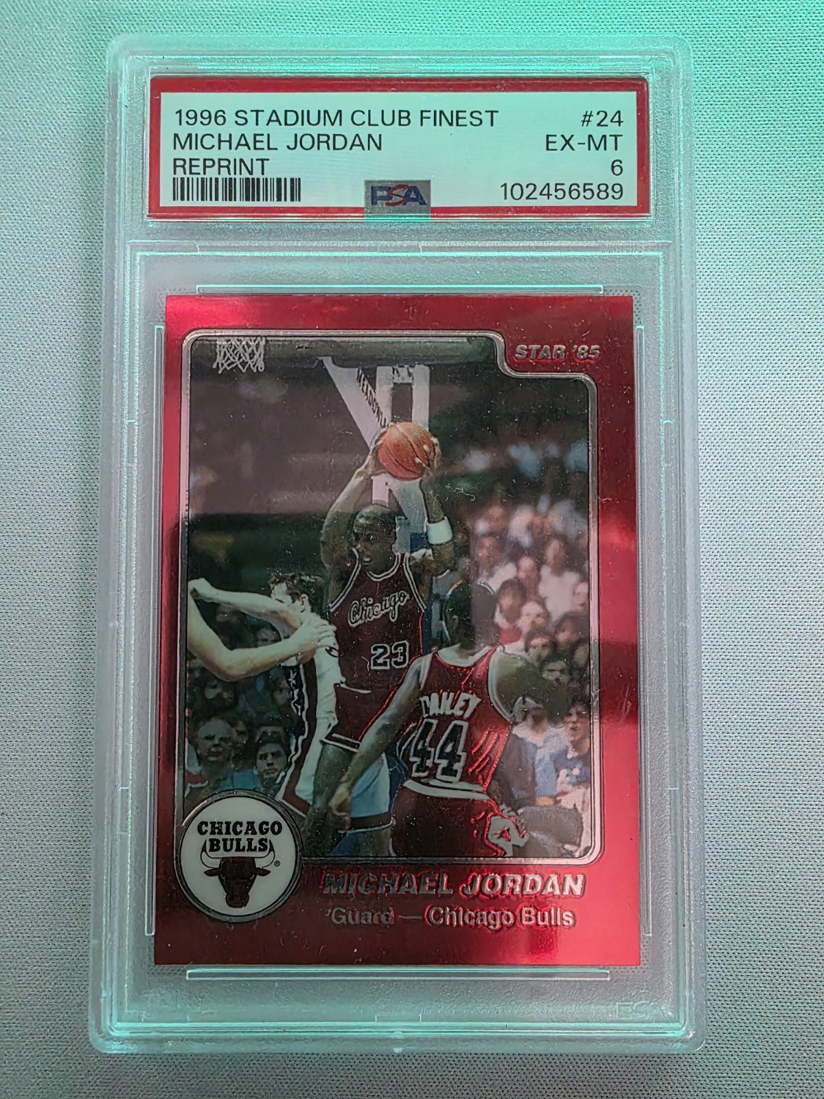 Michael Jordan 1996 Topps Stadium Club #24 Finest Reprints Price