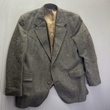 Vintage Pendleton Western Blazer 100 Virgin Wool Cowboy Sport Coat USA 44 Long