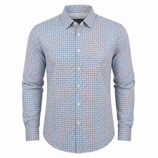 Culturata Tailored Fit Plaid ShirtBlue Check L 18.5/46 XXL
