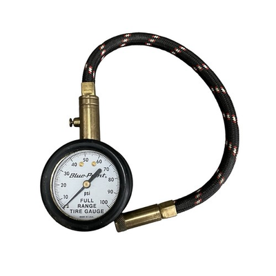 #ad Blue Point Tire Pressure Gauge 0 to 100 psi Full Range Vtg Made in USA UNTESTED $114.95