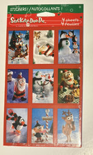 American Greetings Stickety-Doo-Da Christmas Scrapbook Stickers - Cartoons -NIP